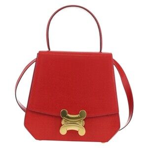 Celine Leather Handbag Red